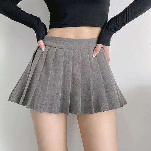 2022 Summer Pleated Skirt High Waisted Women Sexy Mini Skirts Vintage Black Skirt Korean Tennis Skirts White Short Skirt